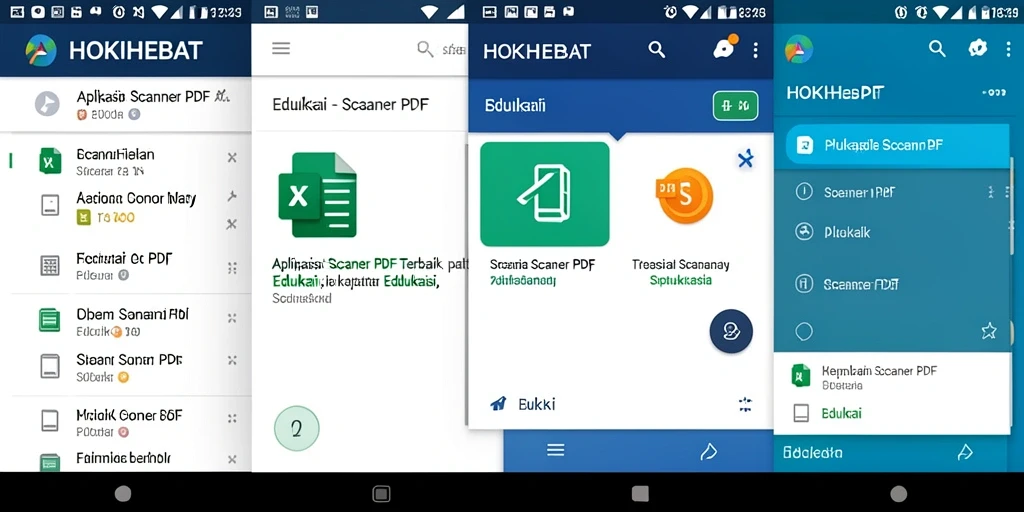 Antarmuka HOKIHEBAT yang menampilkan fungsi pemindaian PDF yang mudah dan cepat.