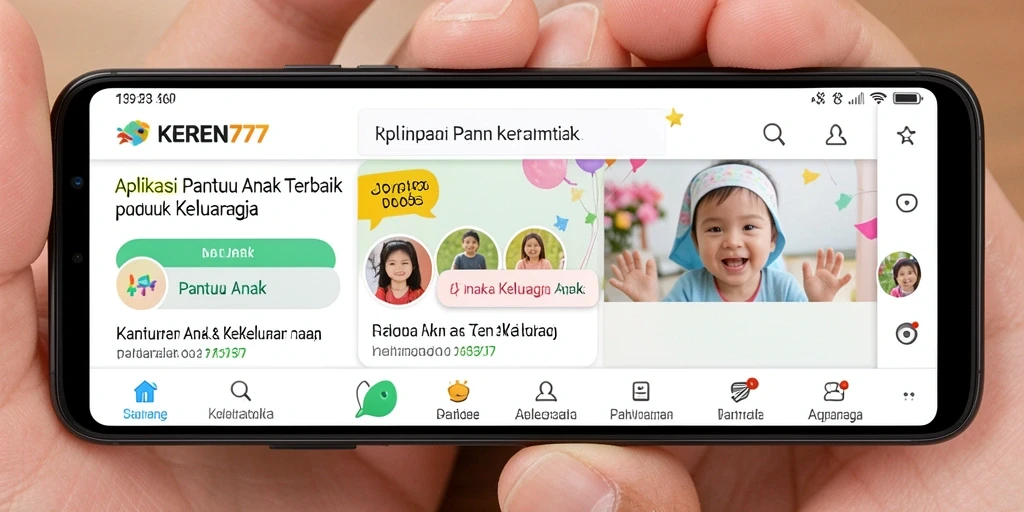 Antarmuka KEREN777 yang intuitif untuk memantau aktivitas anak.