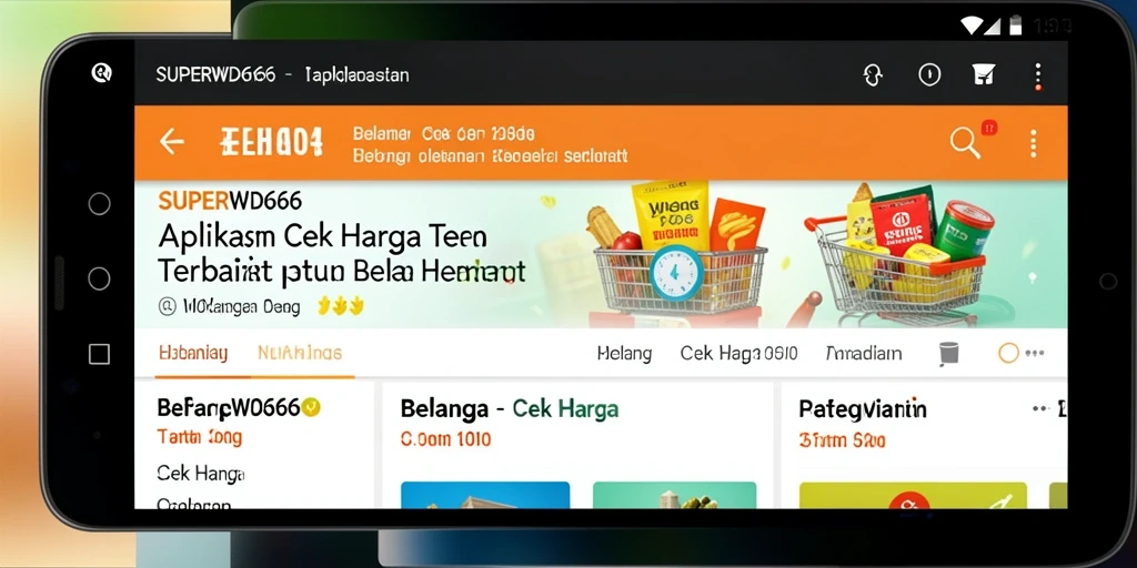 Tampilan antarmuka SUPERWD666 yang mudah digunakan untuk cek harga.